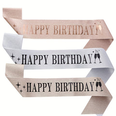 Birthday Party Sash & Headband Set
