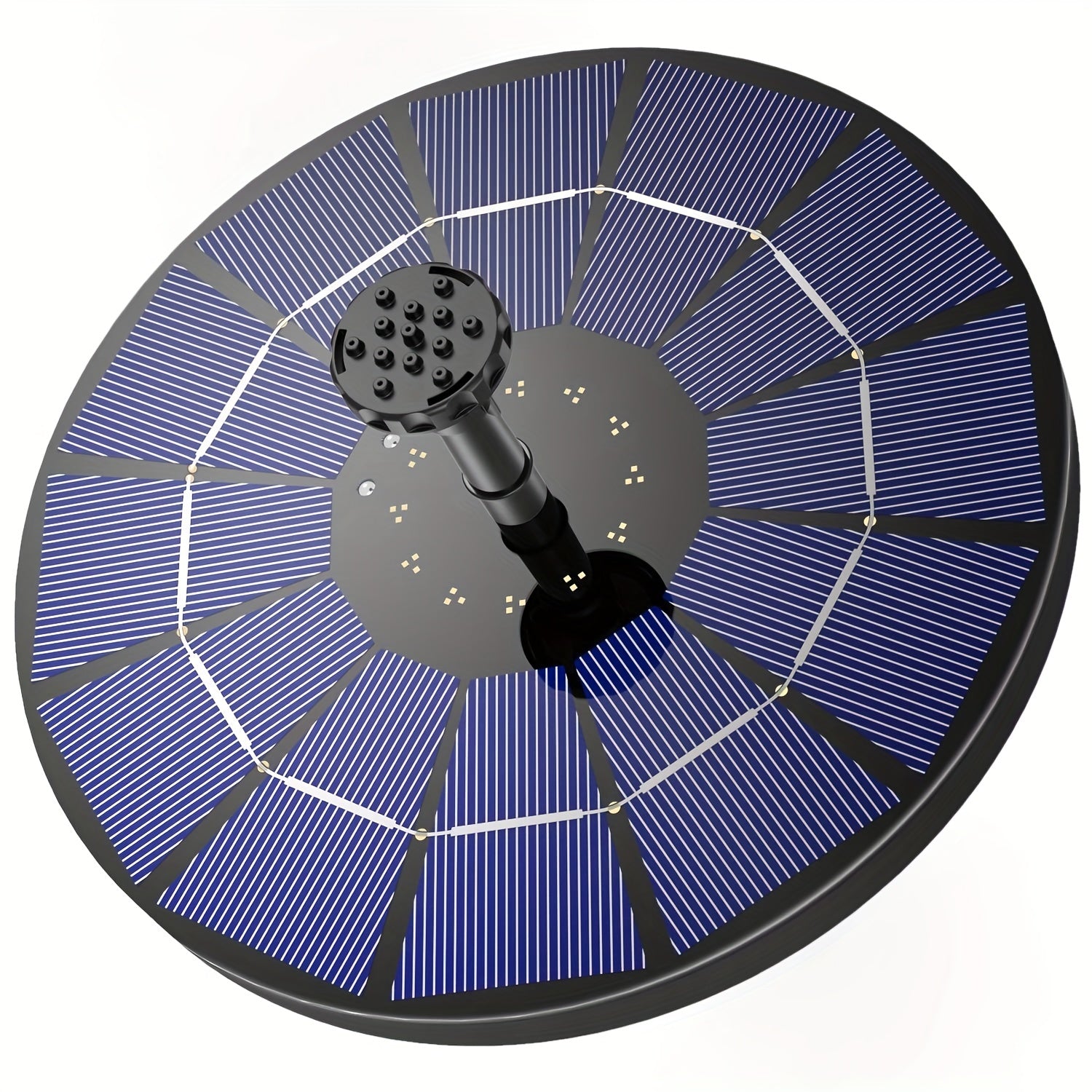 Solar Bird Bath Fountain w/ 6 Nozzles & 1500mAh