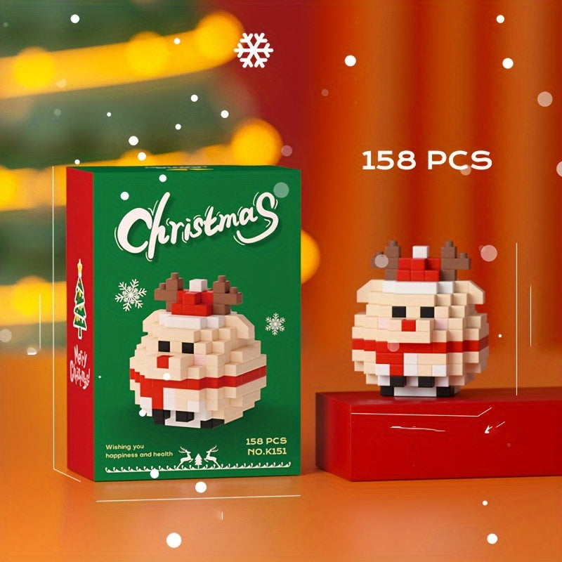 Christmas Santa Claus Snowman Tree Egg Cartoon Assembly Toy Gift