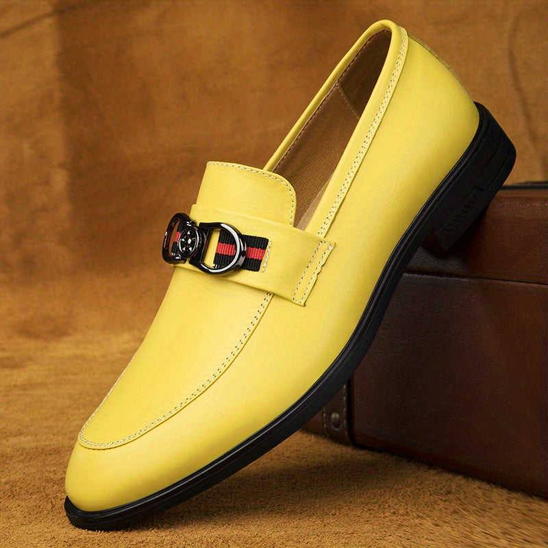 LAORENTOU Men's Leather Horsebit Loafer Shoes Lightweight Non Slip Driving Shoes