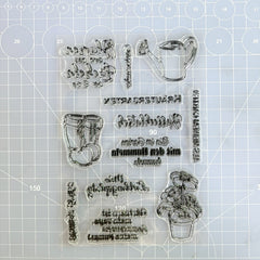 Flower Cartoon Transparent Stamp DIY Scrapbooking Decorative Card Making
