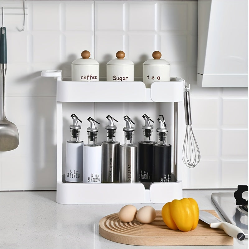 1pc Standing Storage Rack Living Room Kitchen Storage Rack Movable Storage Rack