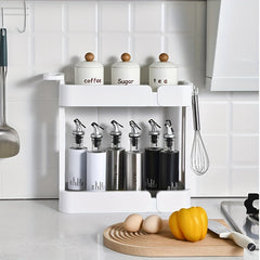1pc Standing Storage Rack Living Room Kitchen Storage Rack Movable Storage Rack