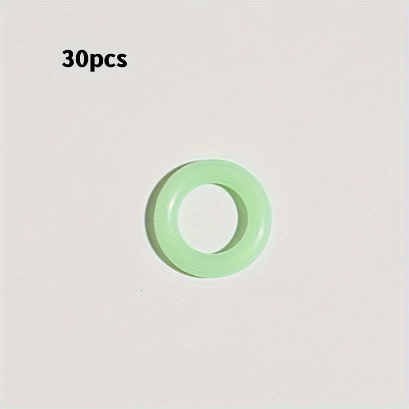 30pcs Glow In The Dark Tent Nail Ring Fluorescent Stakes Ring Tents Accessories