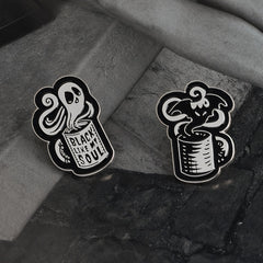 Ghost Devil Cup Brooch Punk Coffee Cup Cartoon Brooch Pin