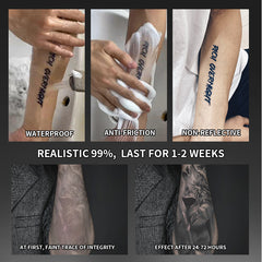 Realistic Howling Wolf Waterproof Tattoo Sticker