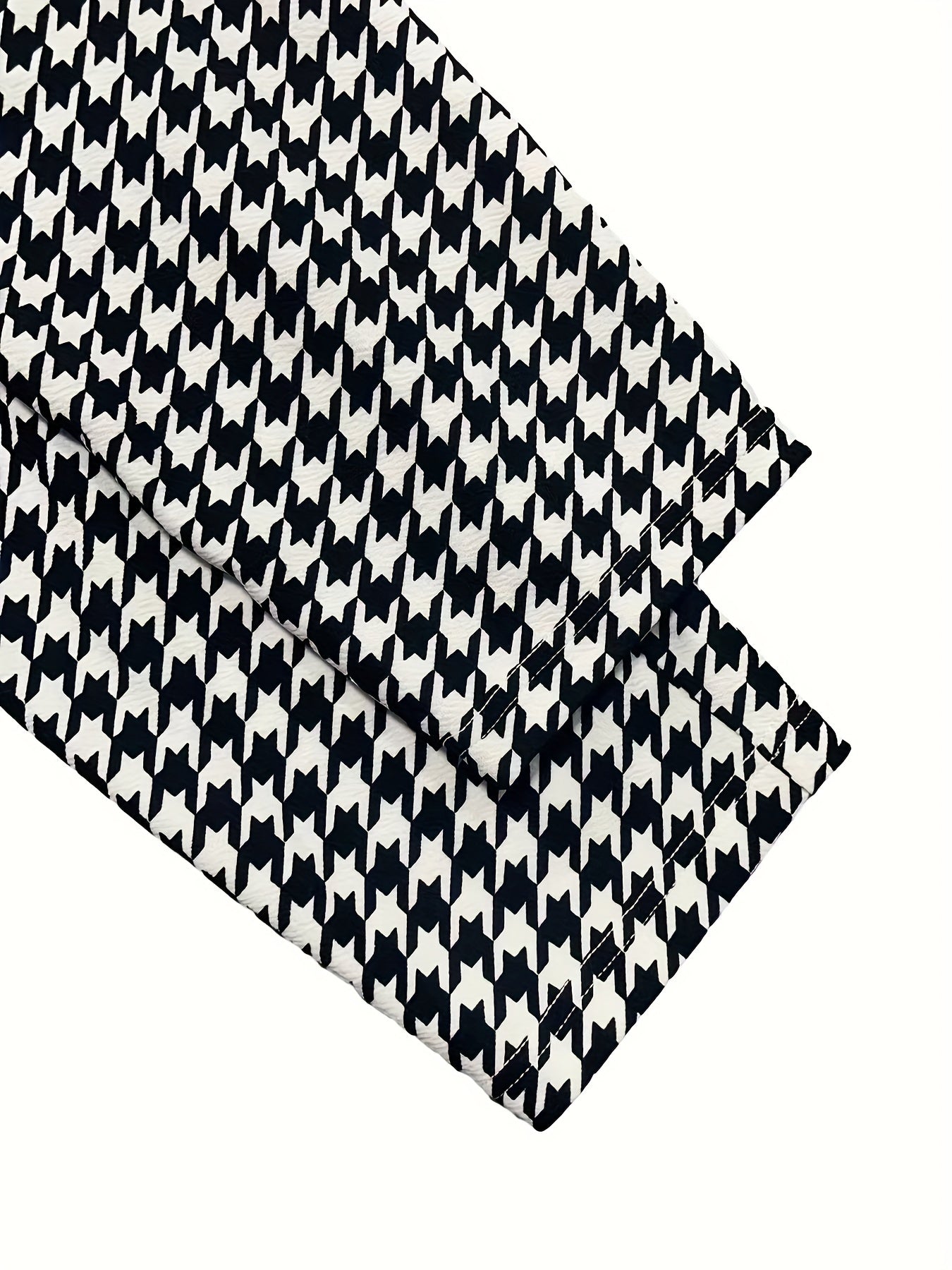  Houndstooth Print High Rise Leggings