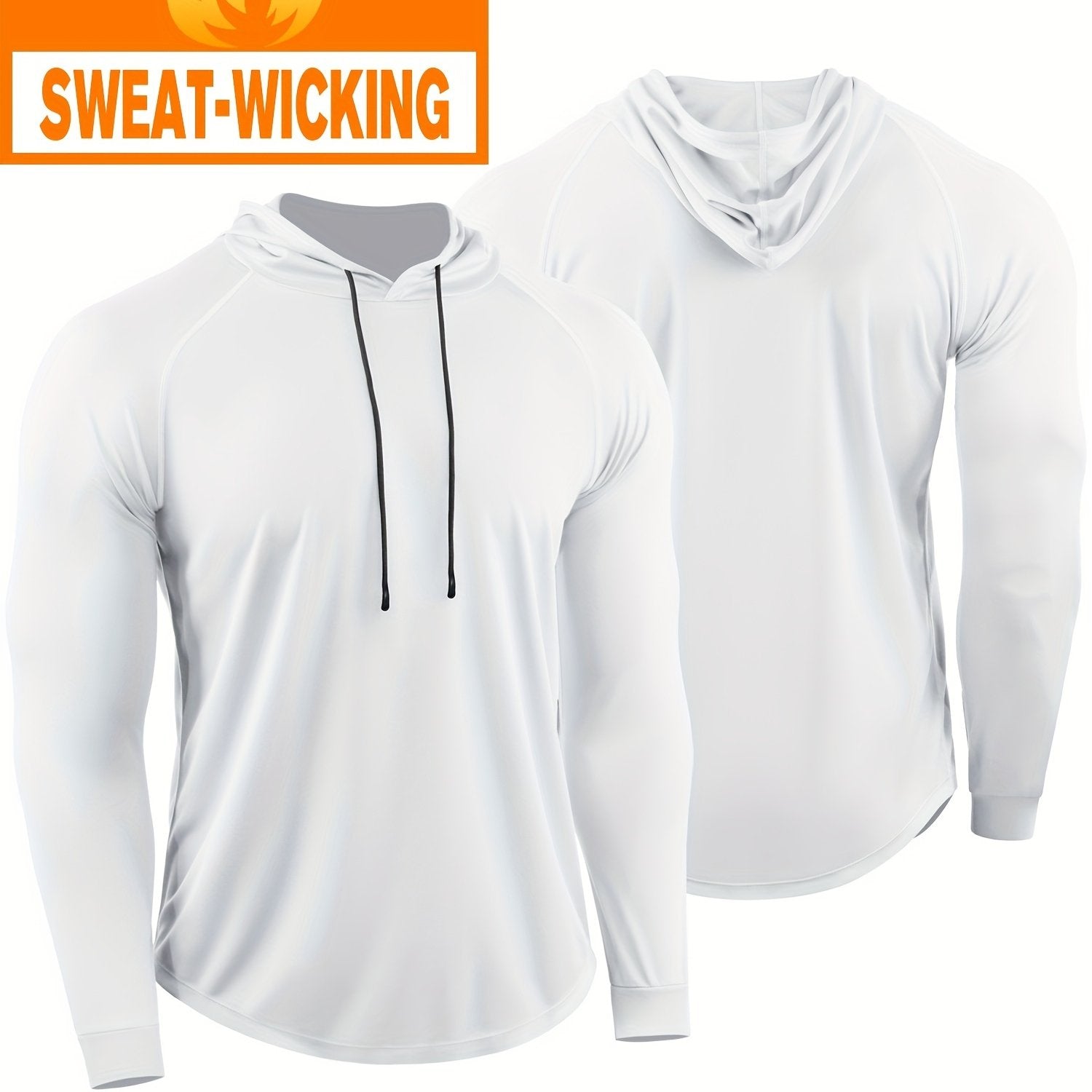 Men's Loose Casual Hooded Shirt for Training Fitness Gym