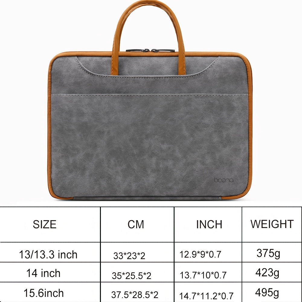 13-15.6 in Laptop Sleeve Bag Waterproof Briefcase with Organizer