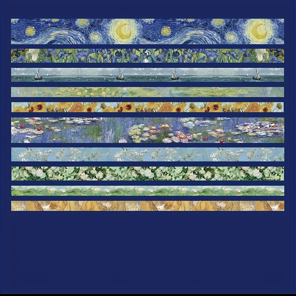 10 Volumes Paper Set Tape Sky Stars Series Retro High Appearance Level