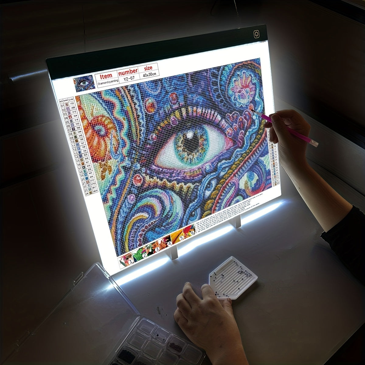 LED Light Pad DIY Diamond Painting Tool Kit 5D Diamond Paintings Wall Decals