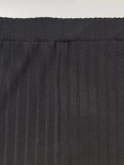  Ribbed Side Split Maxi Skirt
