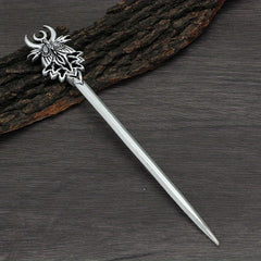 Vintage Viking Style Hairpin Moth Hair Stick Witch Nordic Celtic Accessory