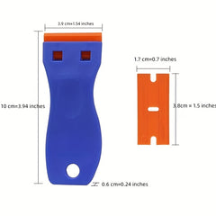 Plastic Razor Blade Scrapers for Glass Windshields and Auto Windows