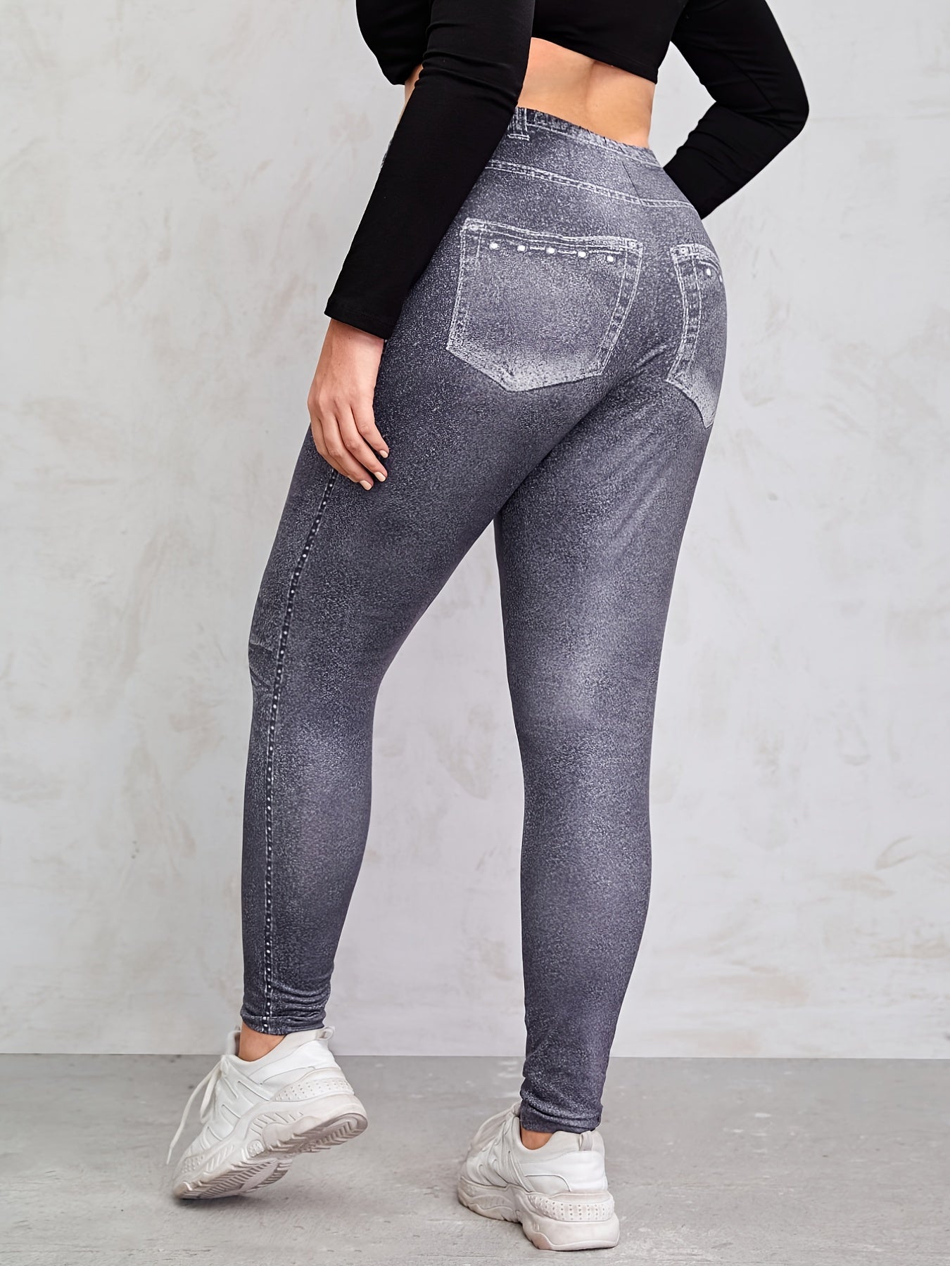  High Rise Skinny Stretch Leggings