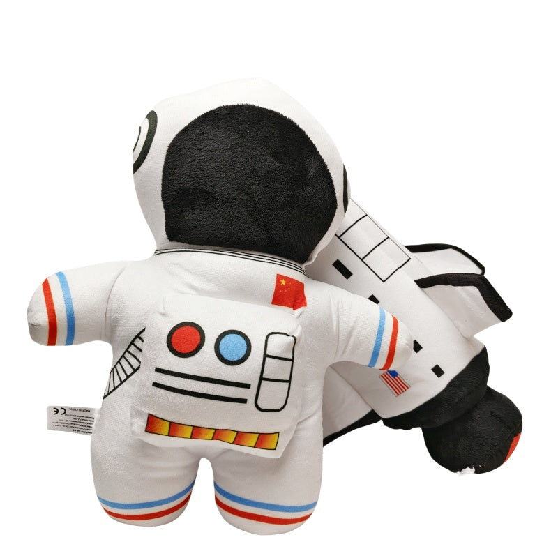 Rocket Plush Toy with American Flag Soft & Cozy Stuffed Animal