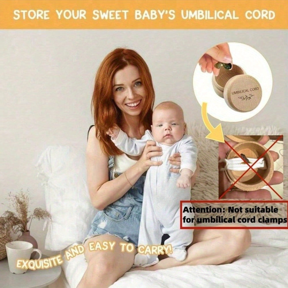 Handcrafted Wooden Keepsake Box for Umbilical Cord & Fetal Hair