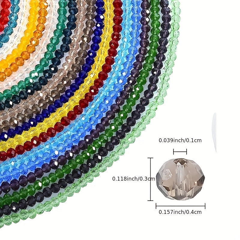 3x4mm 120pcs Flat Crystal Beads Jewelry Glass Loose Beads Tassel Accessories