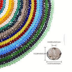 3x4mm 120pcs Flat Crystal Beads Jewelry Glass Loose Beads Tassel Accessories