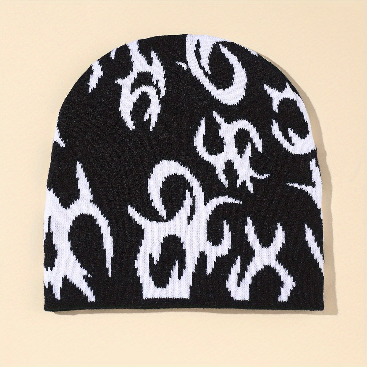 Men's Coldproof Melon Leather Hat Knitted Beanie