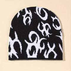Men's Coldproof Melon Leather Hat Knitted Beanie