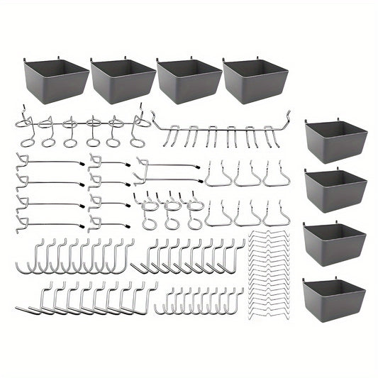 84pcs Pegboard Accessory Storage Kit for Small and Medium Tools