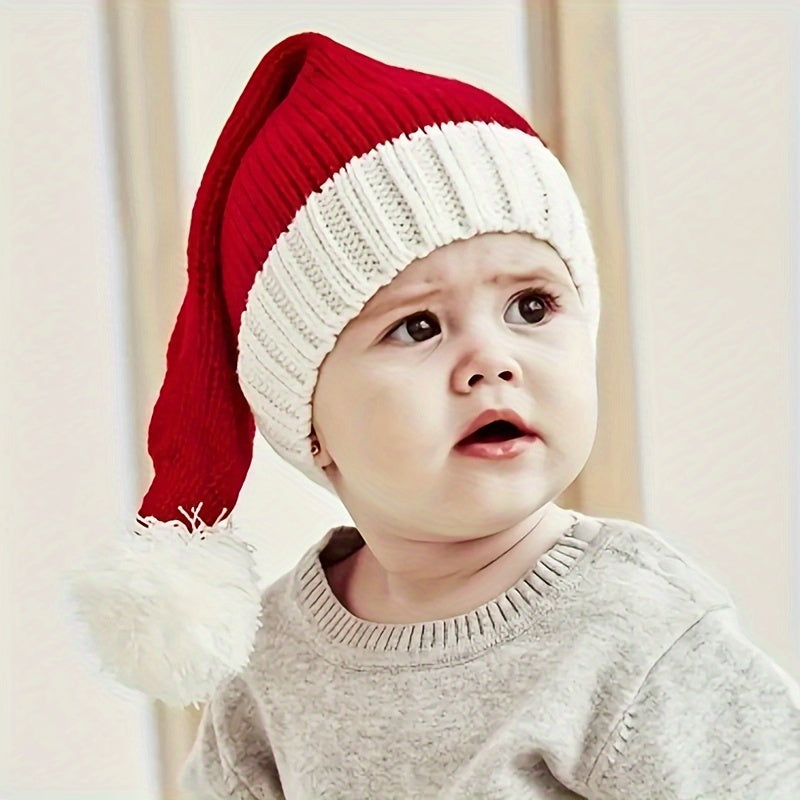 1pc Cute Knitted Christmas Hat Warm Parent Child Hat Party Gift