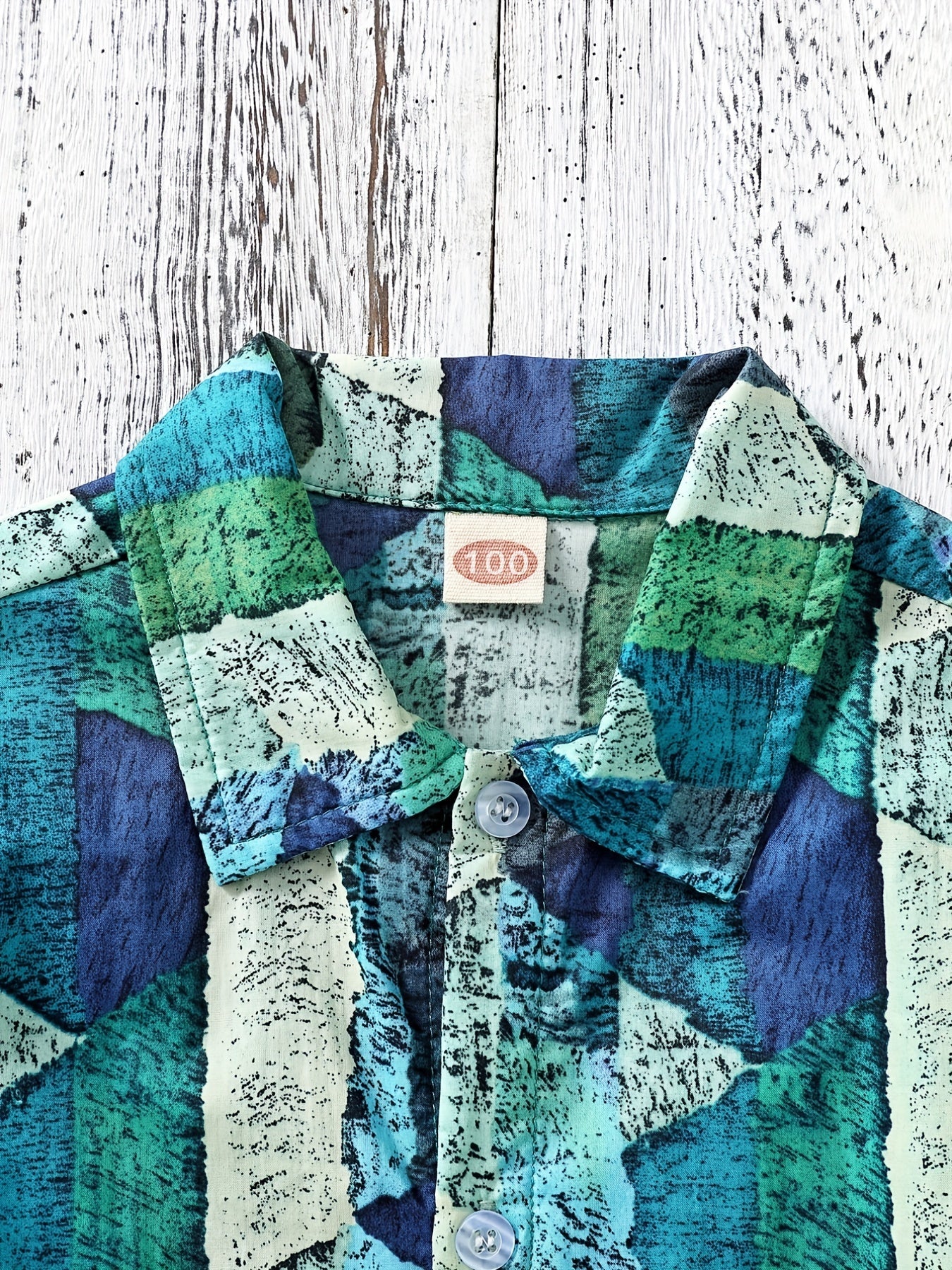 Boys Block Shirt for Beach Vacation