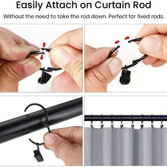 10pcs Metal Snap Ring Clips for Hanging Curtain Shower Curtain Hook Clips