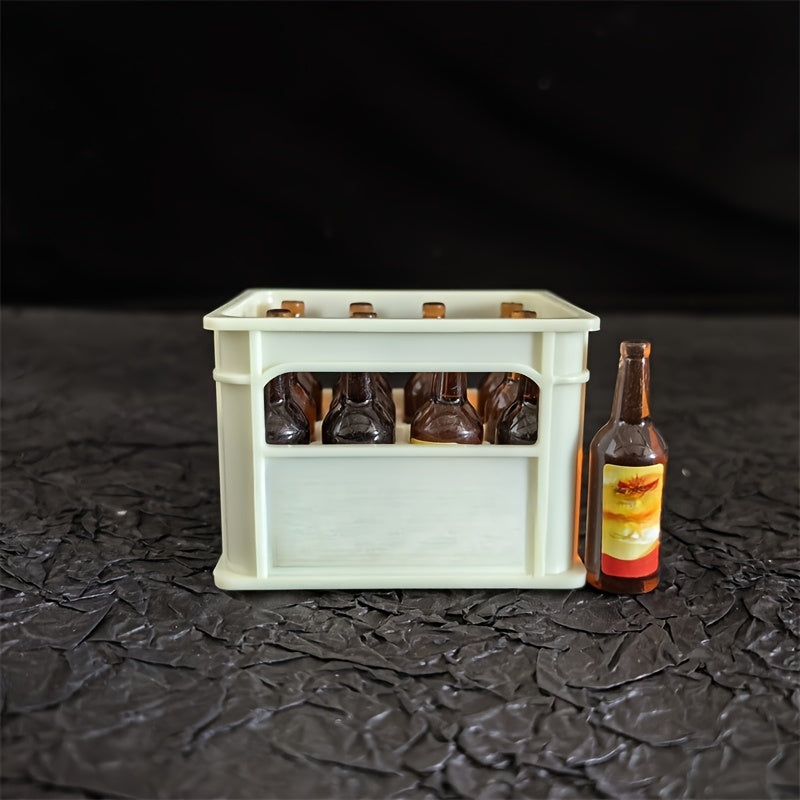 Dollhouse 13pcs Beer Set w/ Frame & 12 Random Beers DIY Micro Supermarket Scene