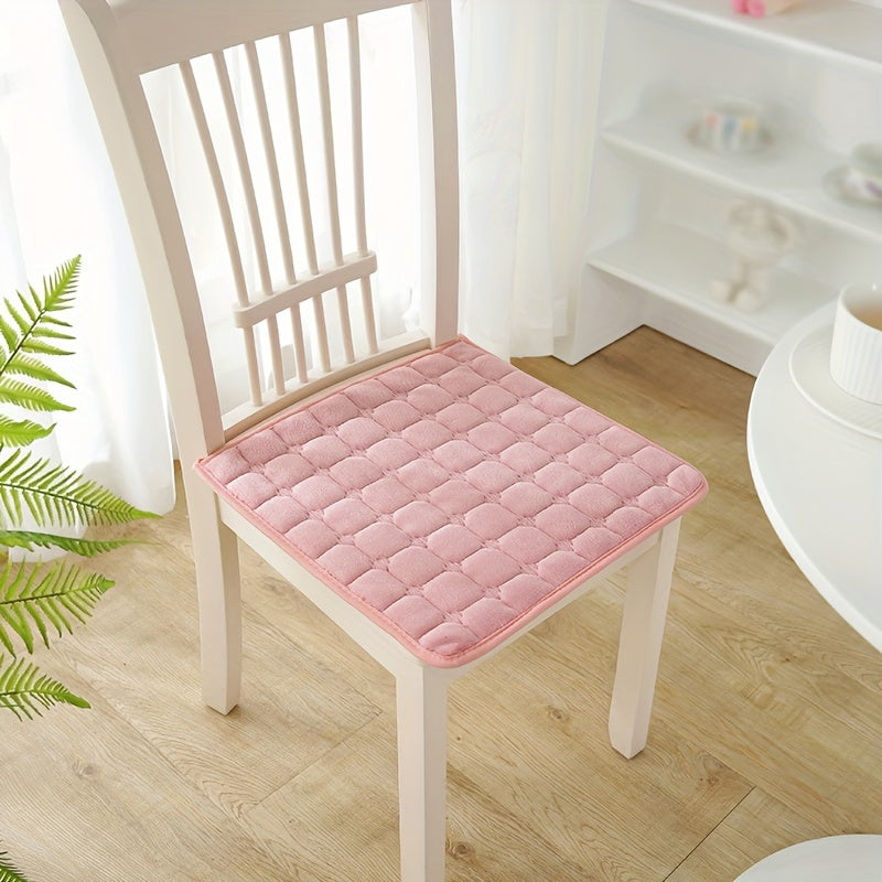 Flannel Chair Cushion Non Slip with Strap - Winter Office