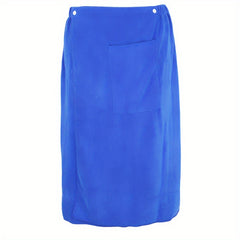 Men's Solid Bath Skirt Towel with Pocket Soft Absorbent Shower Wrap