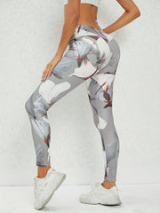 Women's Printed High Waist Butt Lifting Pants for Running & Yoga