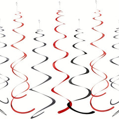 12pcs Foil Swirl Hanging Decoration Birthday Halloween Wedding Baby Shower Party