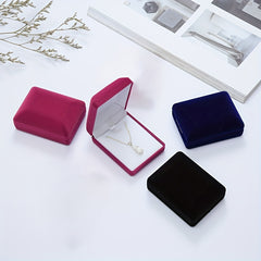 Velvet Necklace Pendant Jewelry Display Box for Gifts