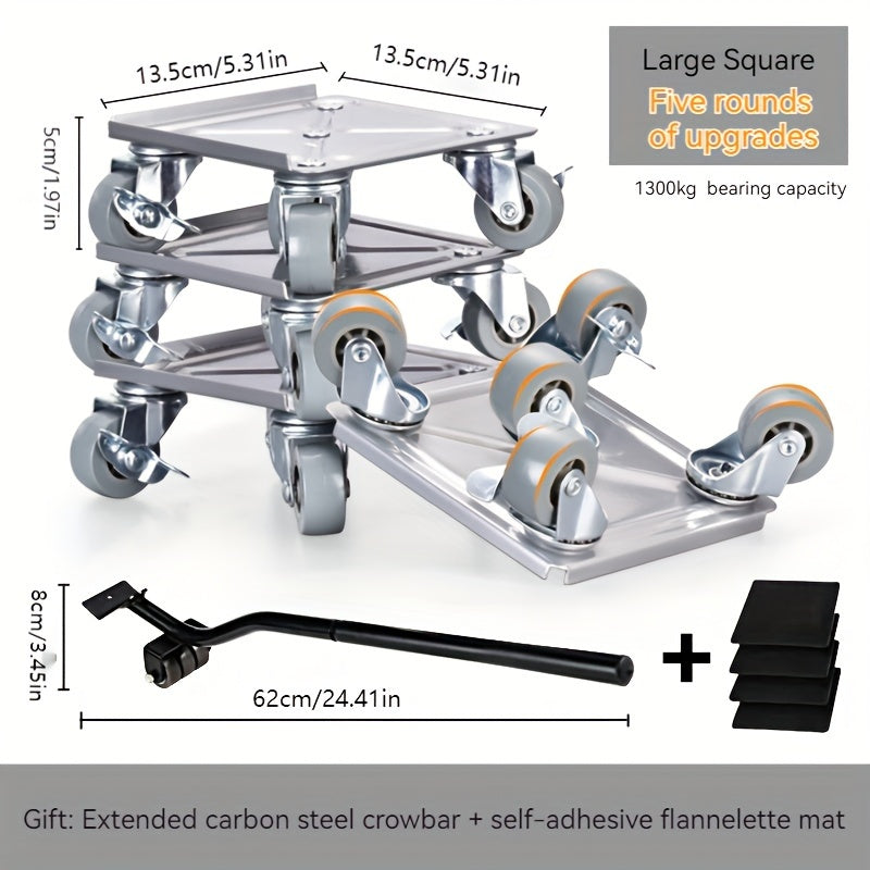 5 Wheel Load Bearing Mobile Pulley Shifter With Brake