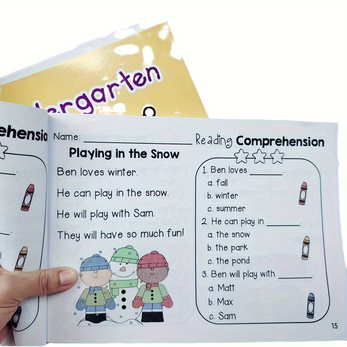 Kindergarten Literacy Skills Workbook