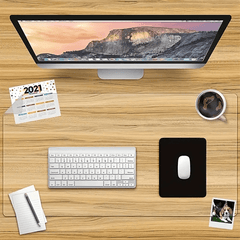 Transparent Desk Mat Heat Resistant PVC Round Edge Desk Protector Mat