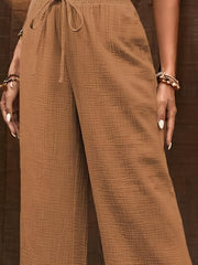  High Rise Wide Leg Trousers