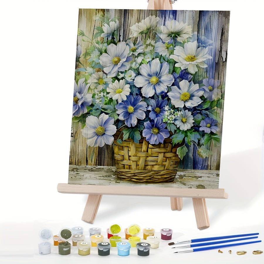 Floral Basket Paint by Numbers Kit for Adults