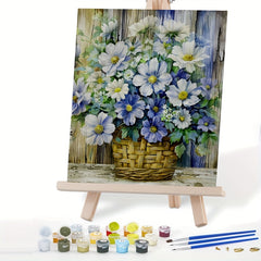 Floral Basket Paint by Numbers Kit for Adults