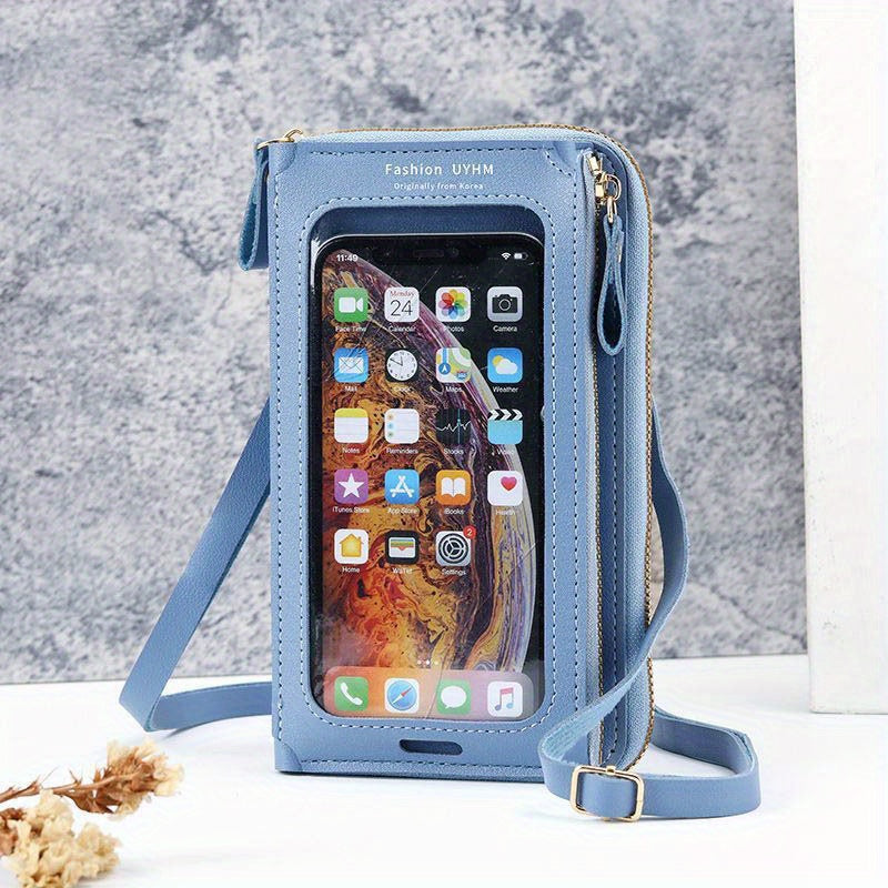 Touch Screen Phone Bag Zipper Crossbody Shoulder Bag