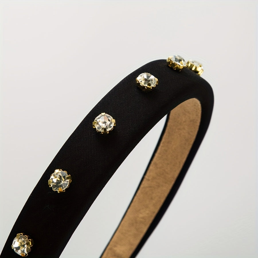 Rhinestone Headband Wide Brim Head Hoop Hair Accessories