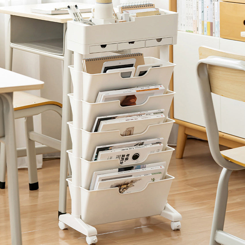 Removable Plastic Table Side Bookshelf Rack Desk Book Stand