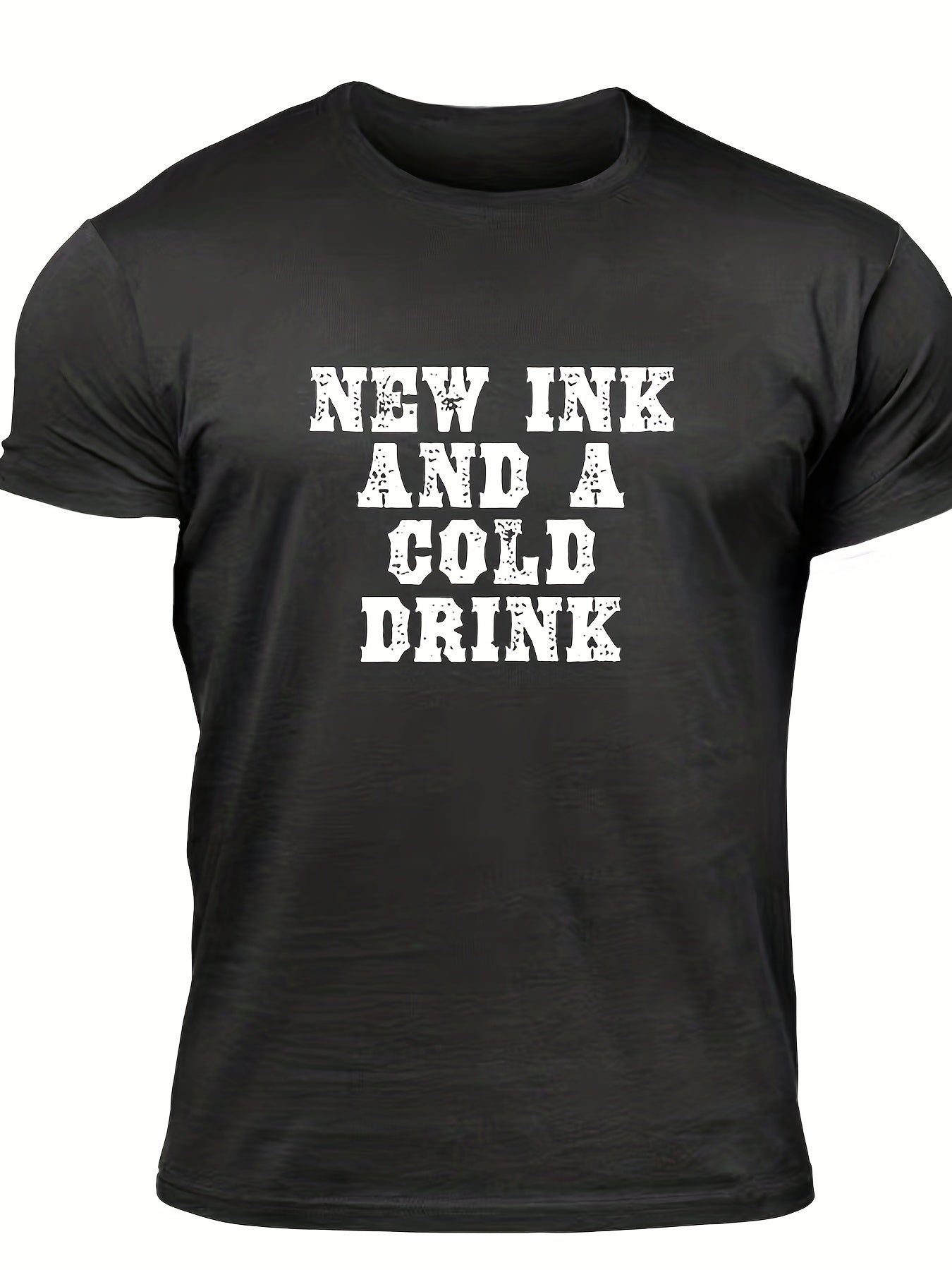 Men's Letter Print T Shirt for Summer Outdoor Activities