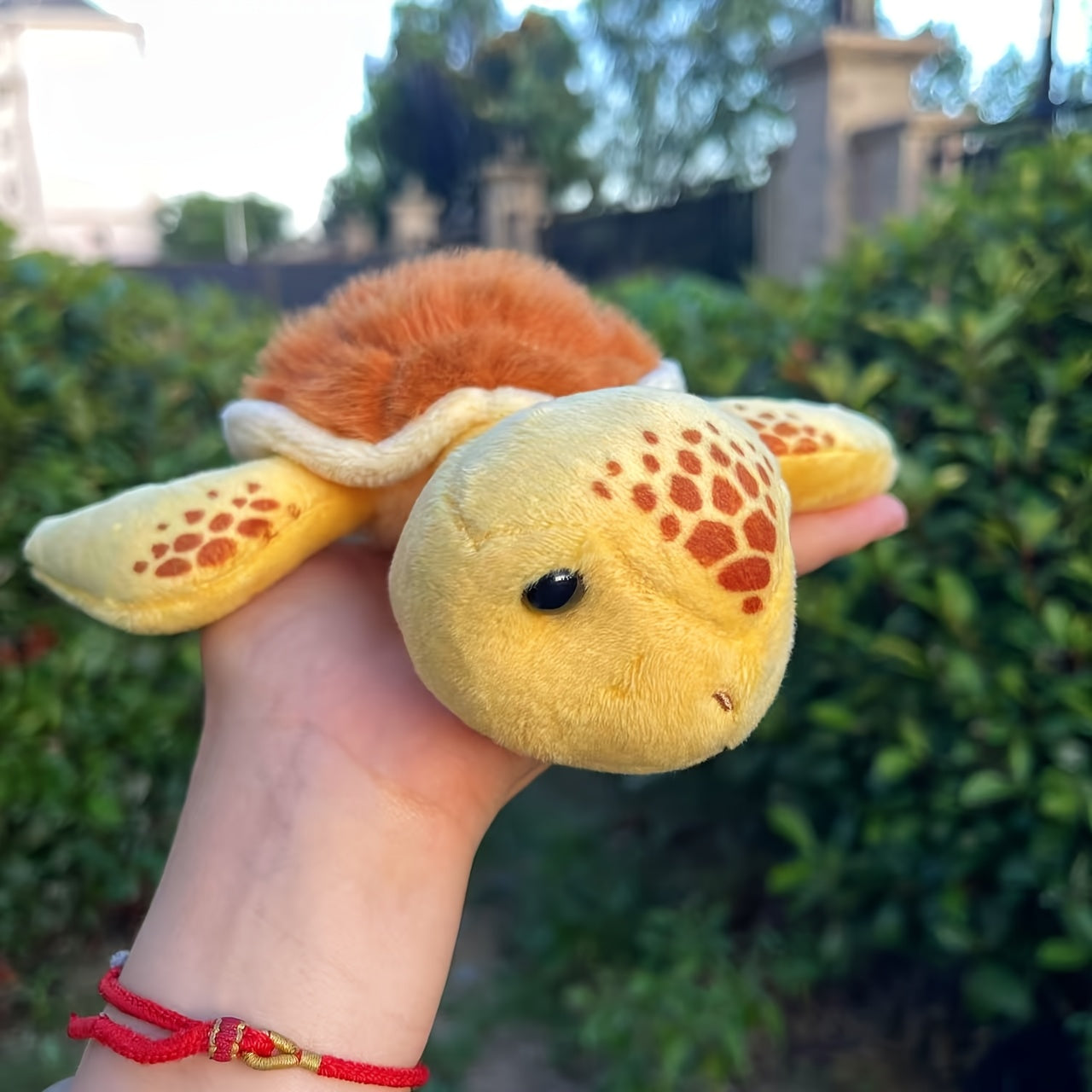Mini Sea Turtle Stuffed Animal Realistic Shell Texture Plushie for Kids