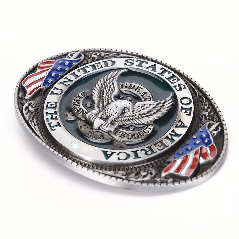 American Flag Eagle Men's Belt Buckle