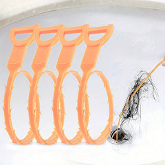 4 Pack Drain Snake for Hair and Clog Removal Easy Cleaning Tool
