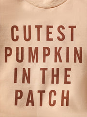 Baby Boys Funny Triangle Bodysuit CUTEST PUMPKIN IN THE PATCH