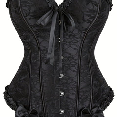Strapless Corset Bustier Tummy Control Lace Up Body Shaper